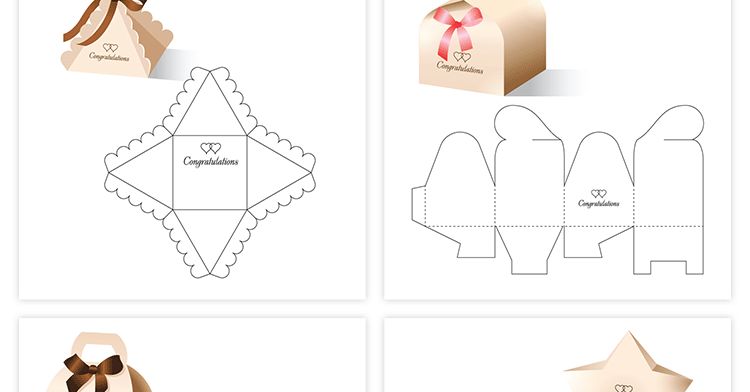 165款矢量纸盒纸箱礼盒产品包装刀模图折叠平面展开图