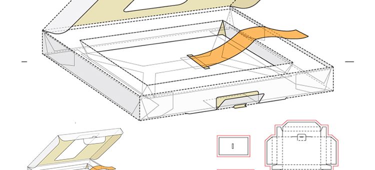 165款矢量纸盒纸箱礼盒产品包装刀模图折叠平面展开图