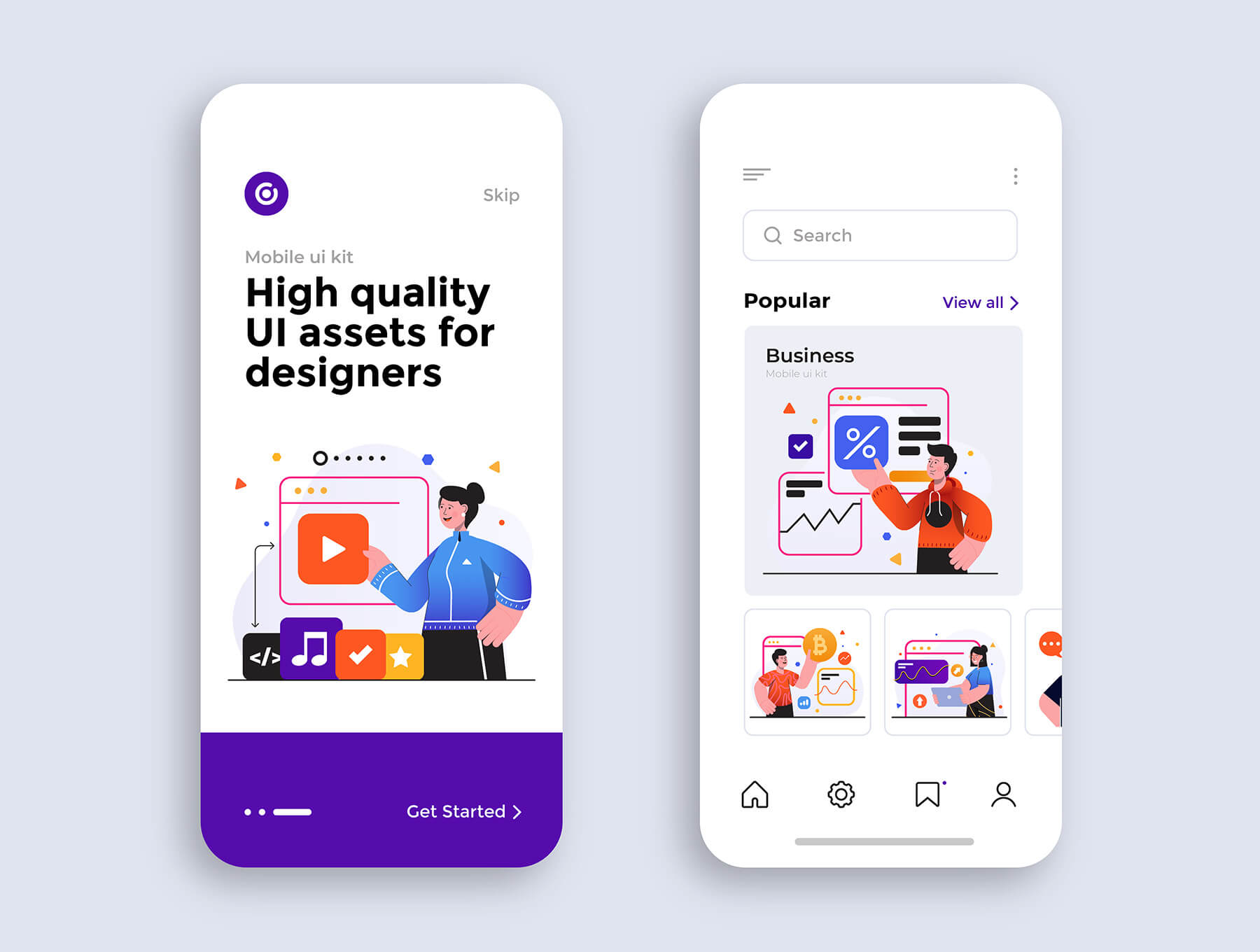 12个风格年轻的商业营销主题插图素材
