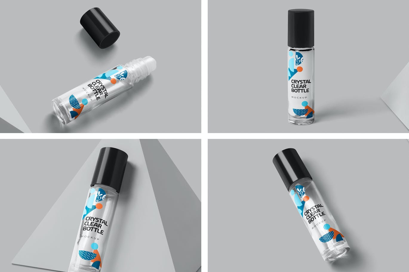 质感香水瓶标签包装设计PSD样机模型