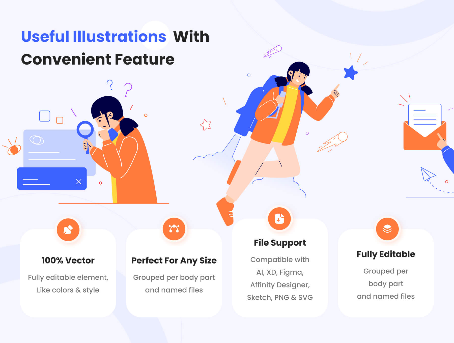 45个自由职业在家办公主题插画