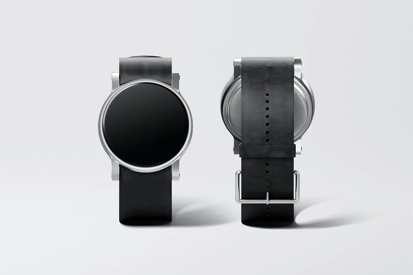 黑白灰智能手表表盘UI样机PSD素材