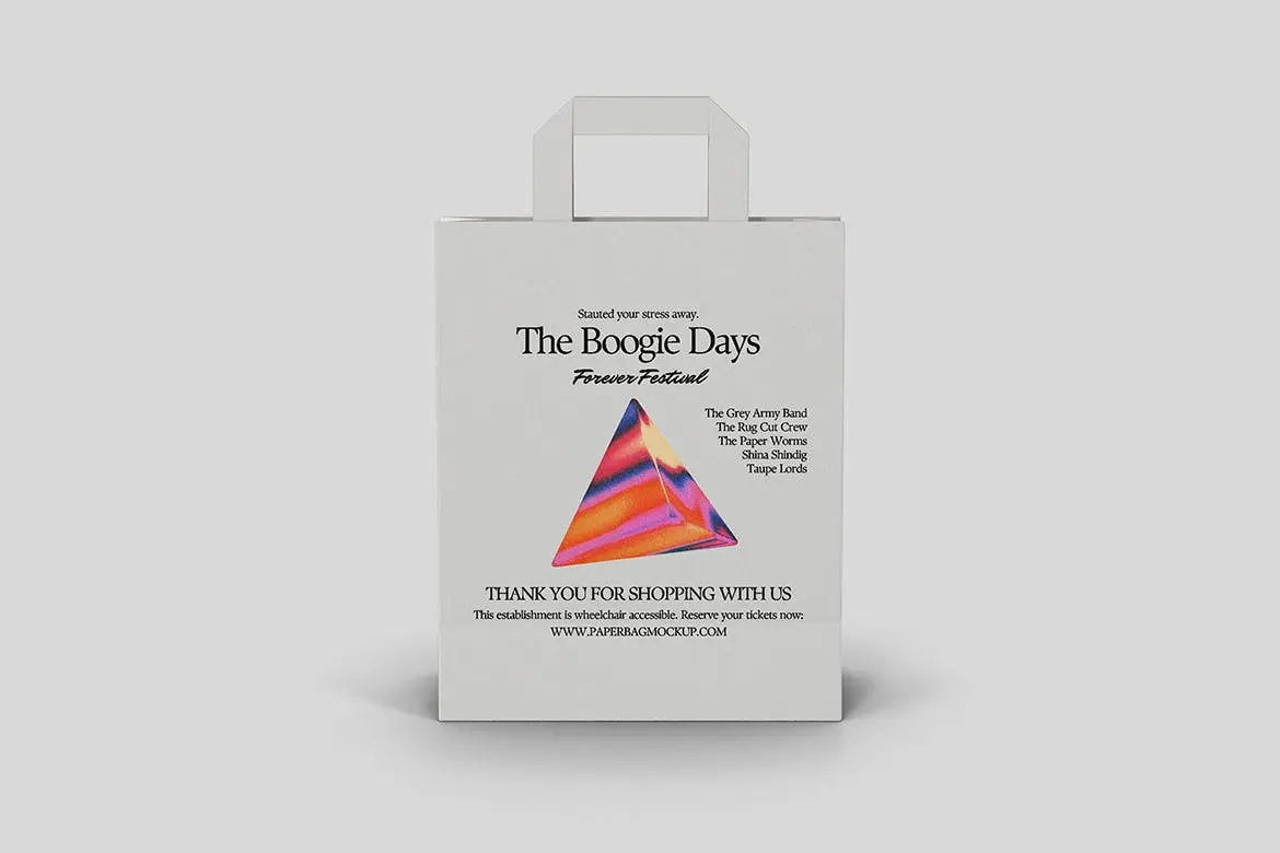 商店购物袋设计PSD样机模板