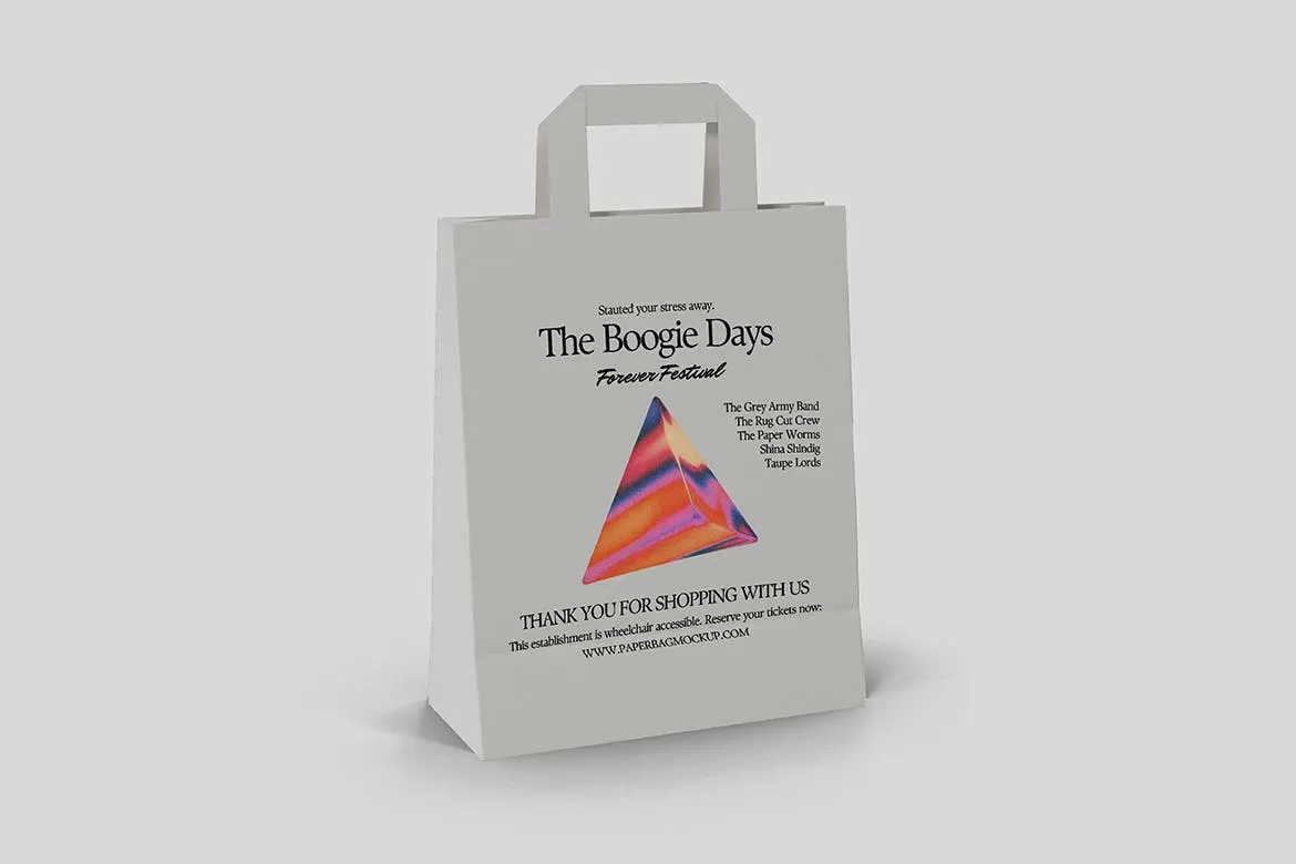 商店购物袋设计PSD样机模板