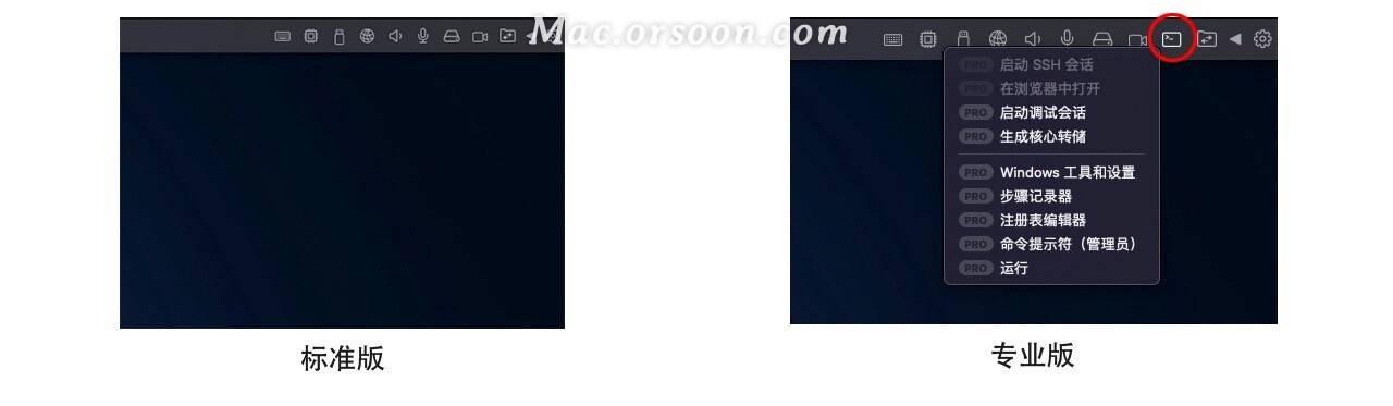 PD版本的区别:Parallels Desktop虚拟机标准版和专业版的区别