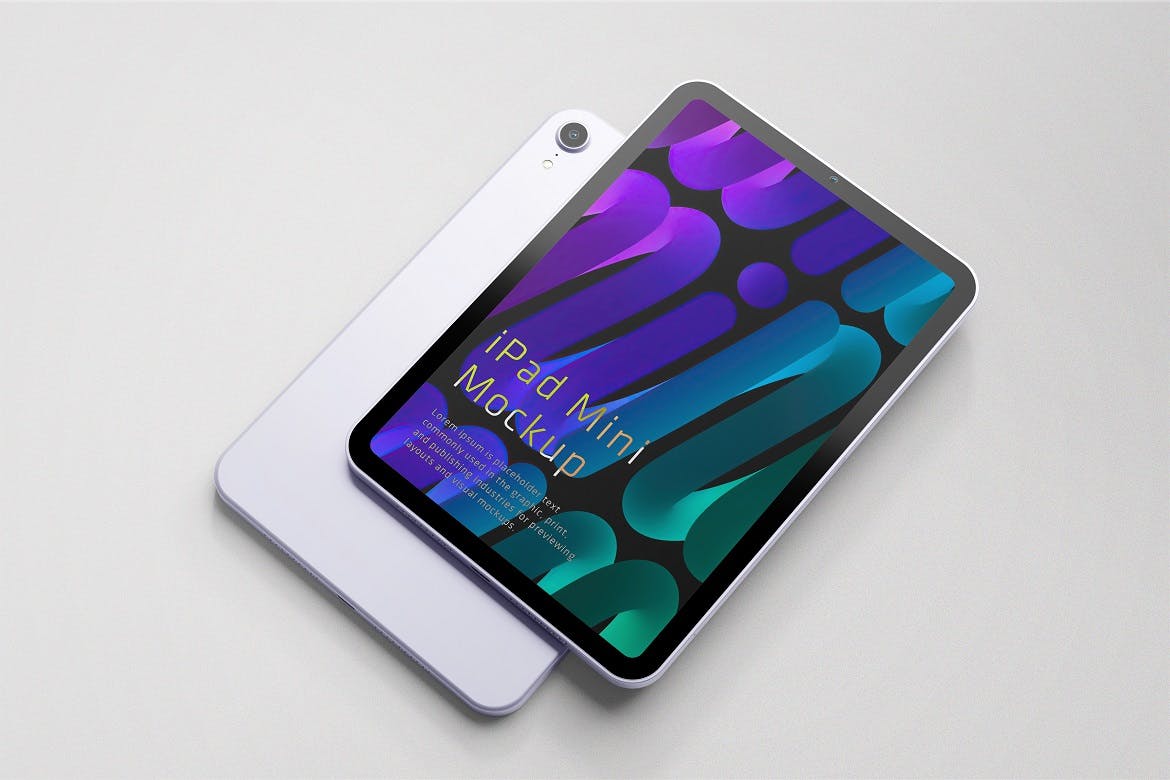 8个不同角度iPad Mini平板电脑PSD样机素材