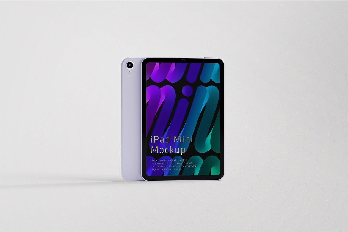 8个不同角度iPad Mini平板电脑PSD样机素材