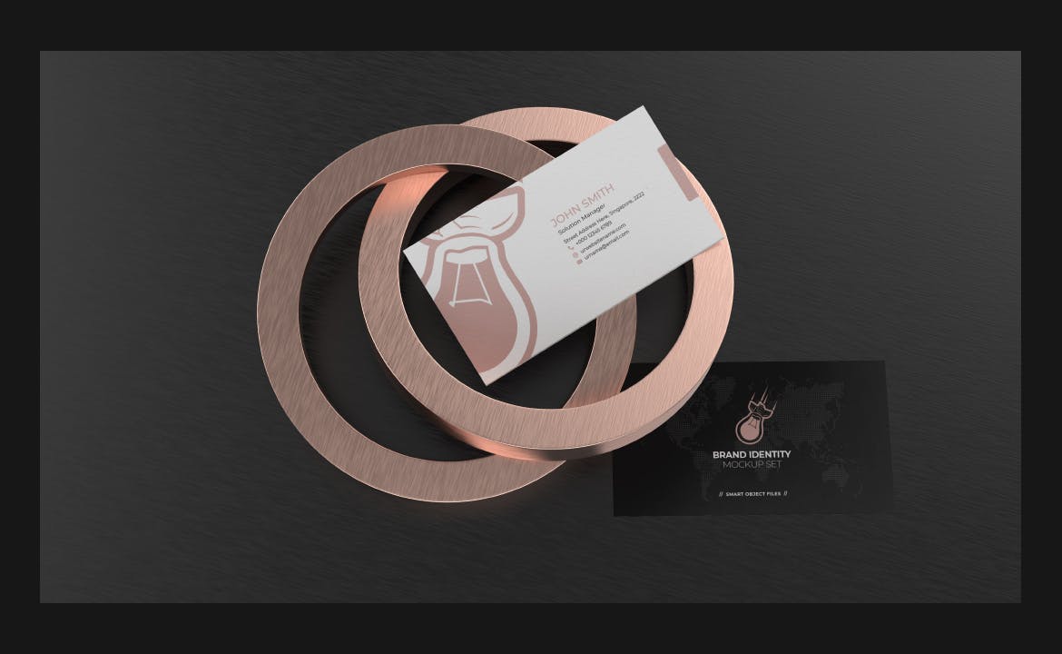 暗黑高级品牌文具PSD样机素材