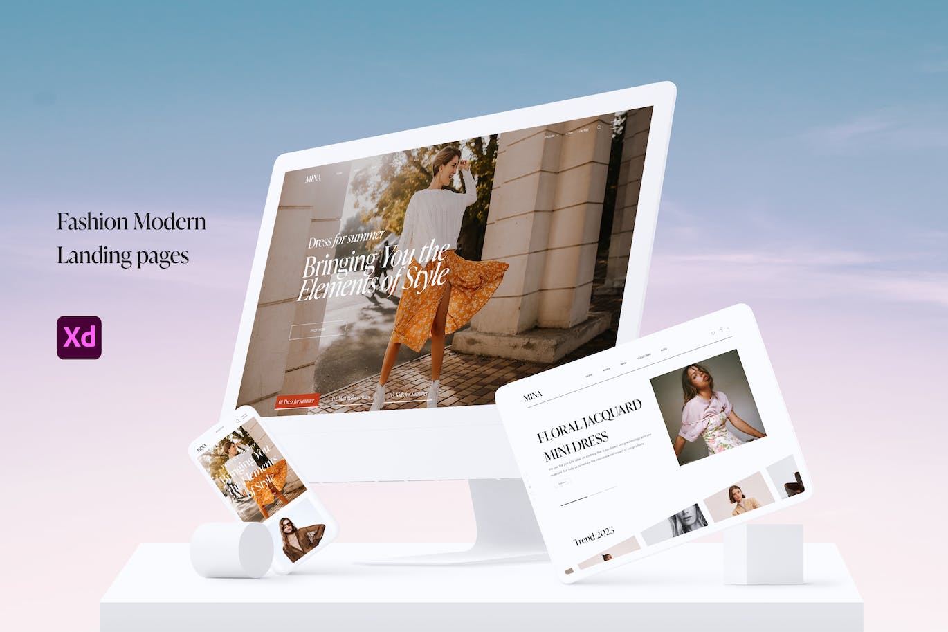 风格现代的登陆页网页Web UI模板