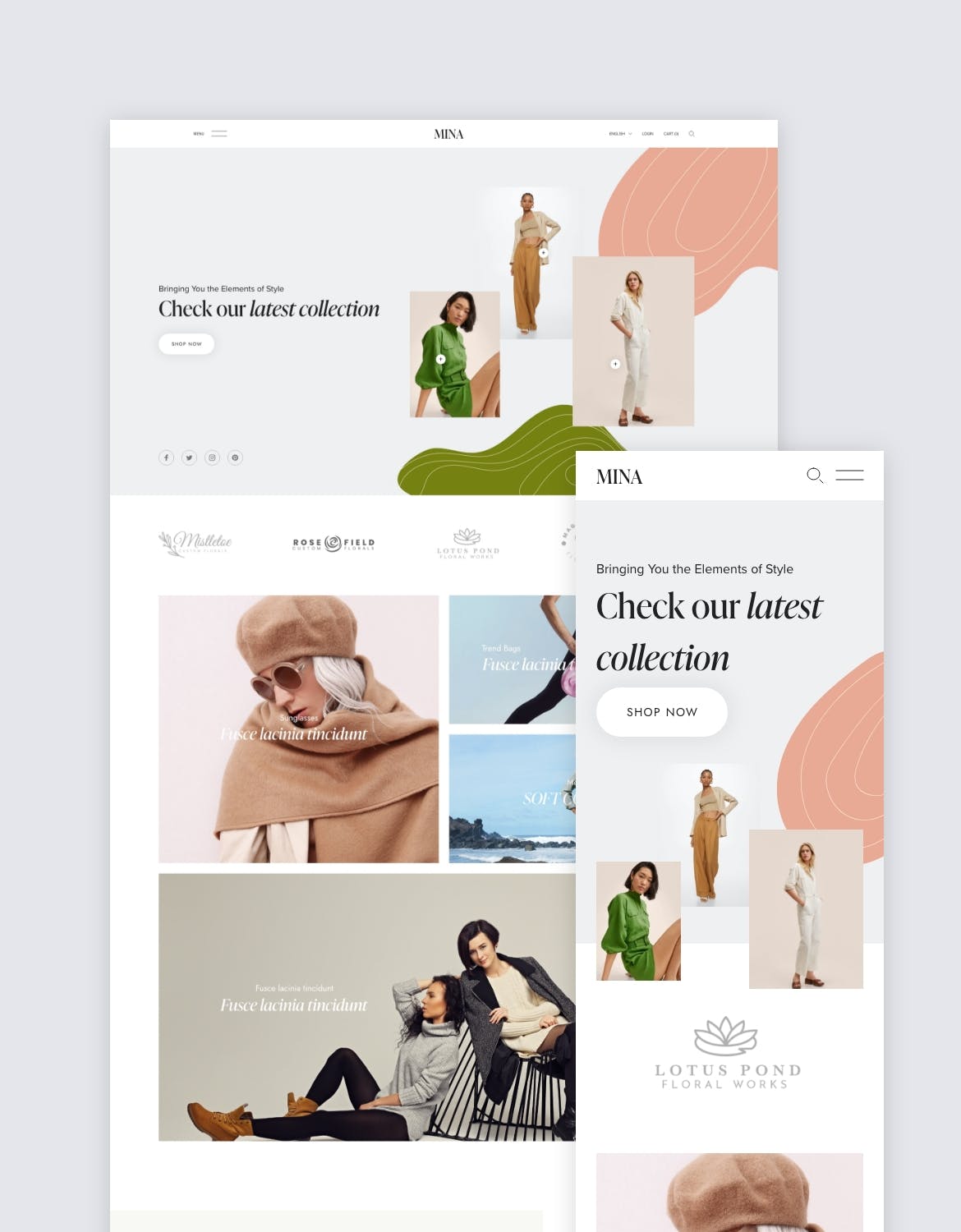 风格现代的登陆页网页Web UI模板