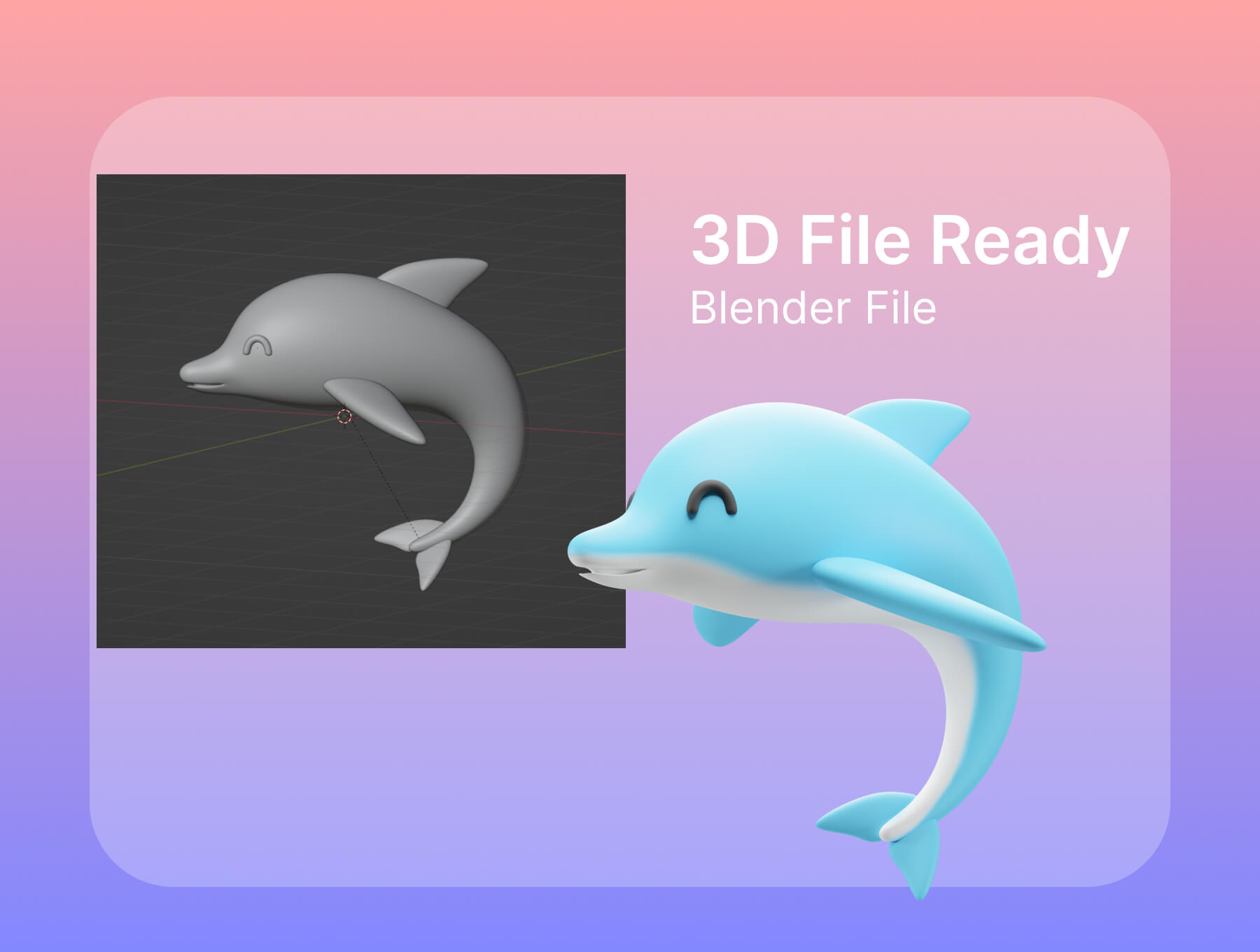 25个可爱3D动物图标素材包（Blender）