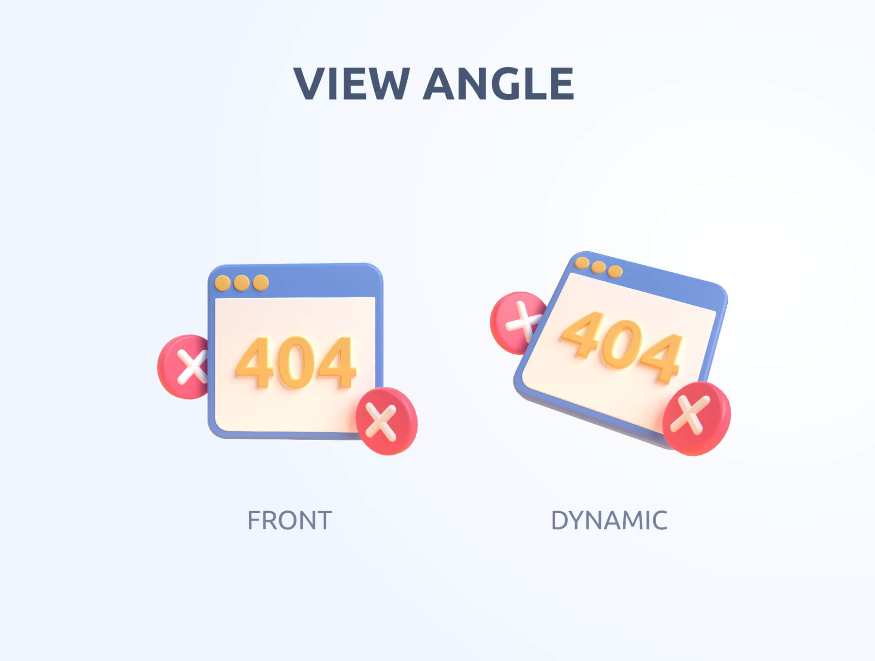 8个制作精美的3D空状态图标素材(Blender)