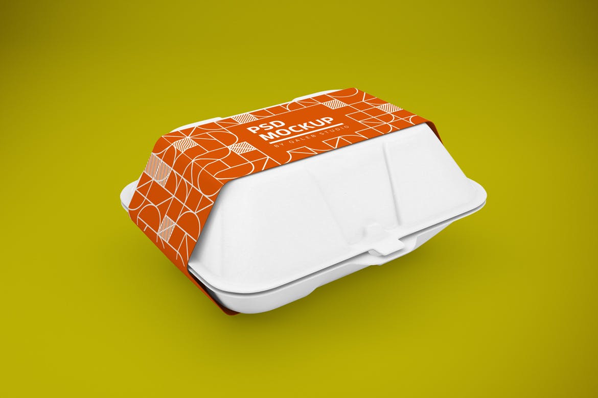 食品包装外卖盒设计样机PSD模板