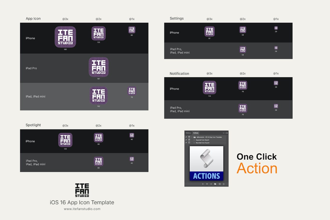 iOS 16 APP图标模版素材（PSD）