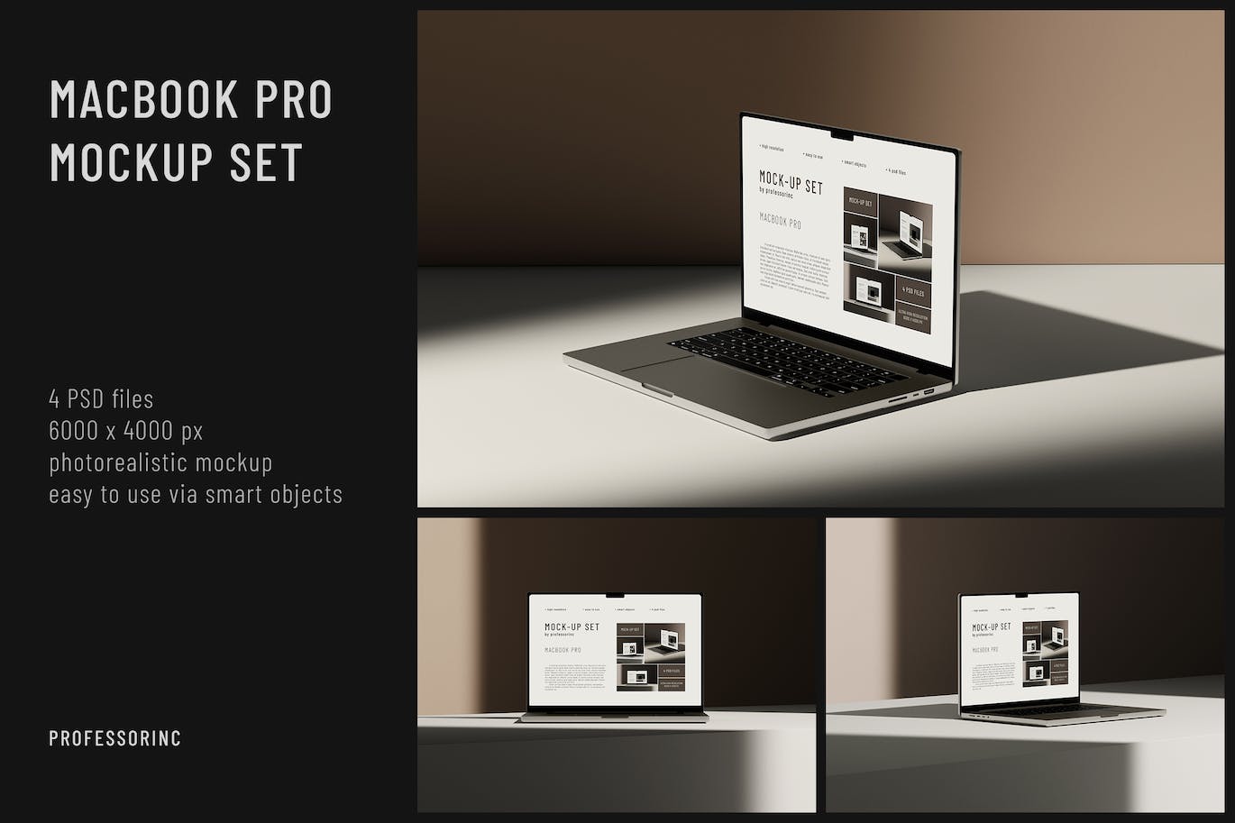 MacBook Pro笔记本电脑样机集 (PSD)