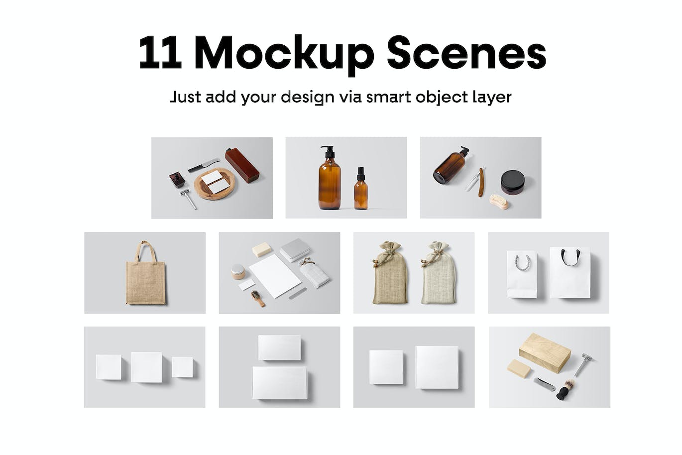 制作精美的化妆品场景包装PSD样机素材