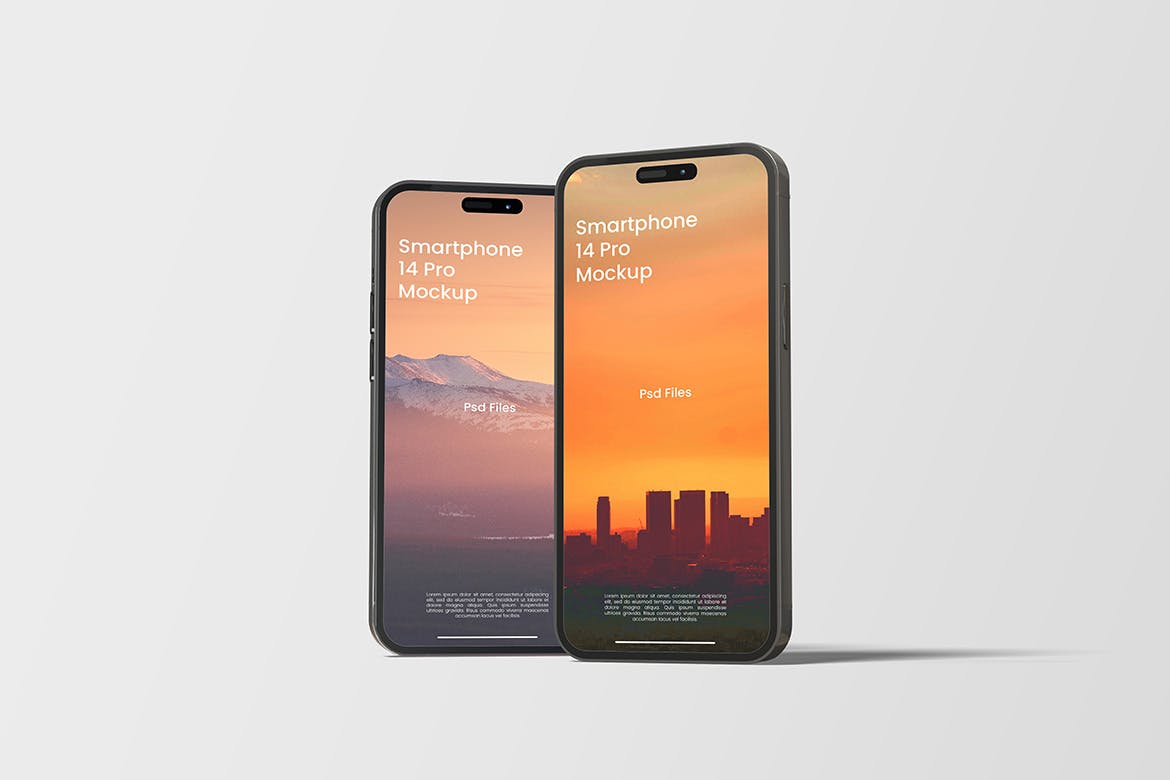 16个新款2022苹果iPhone14 Pro手机PSD样机