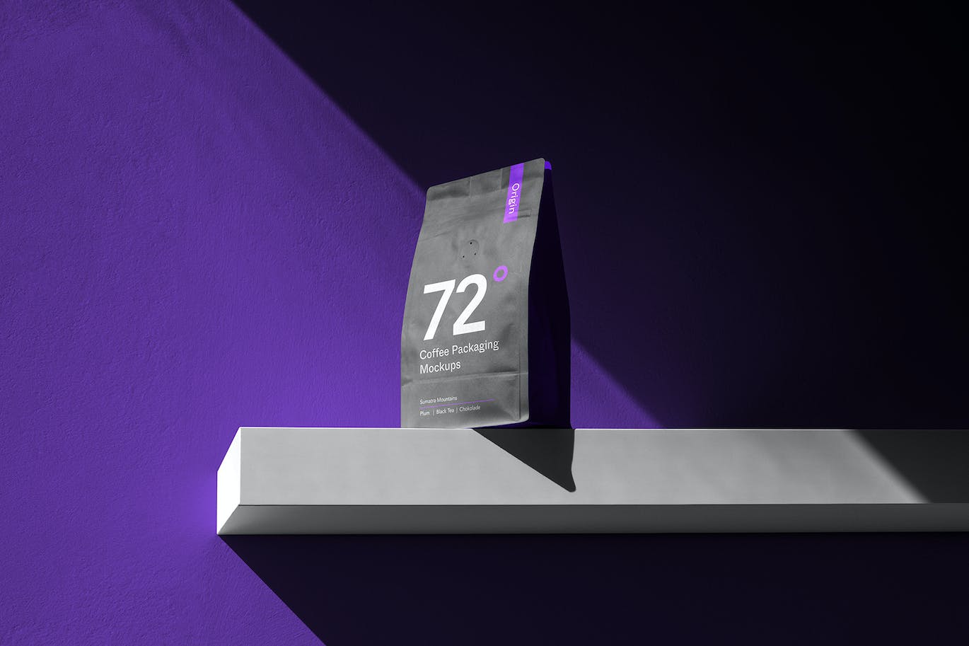 非常高端奢侈的咖啡杯包装袋设计PSD样机素材