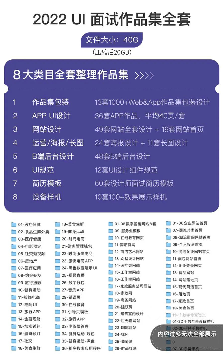 2022年月入2W设计师面试作品集全套合集打包！设计师找工作神器