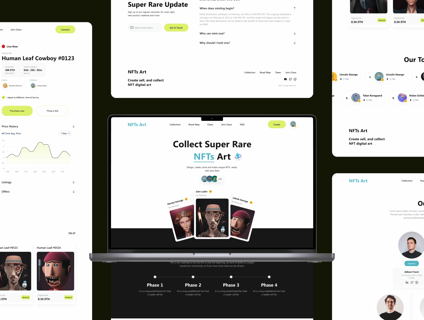 15个黑色NFT艺术主题网页UI素材