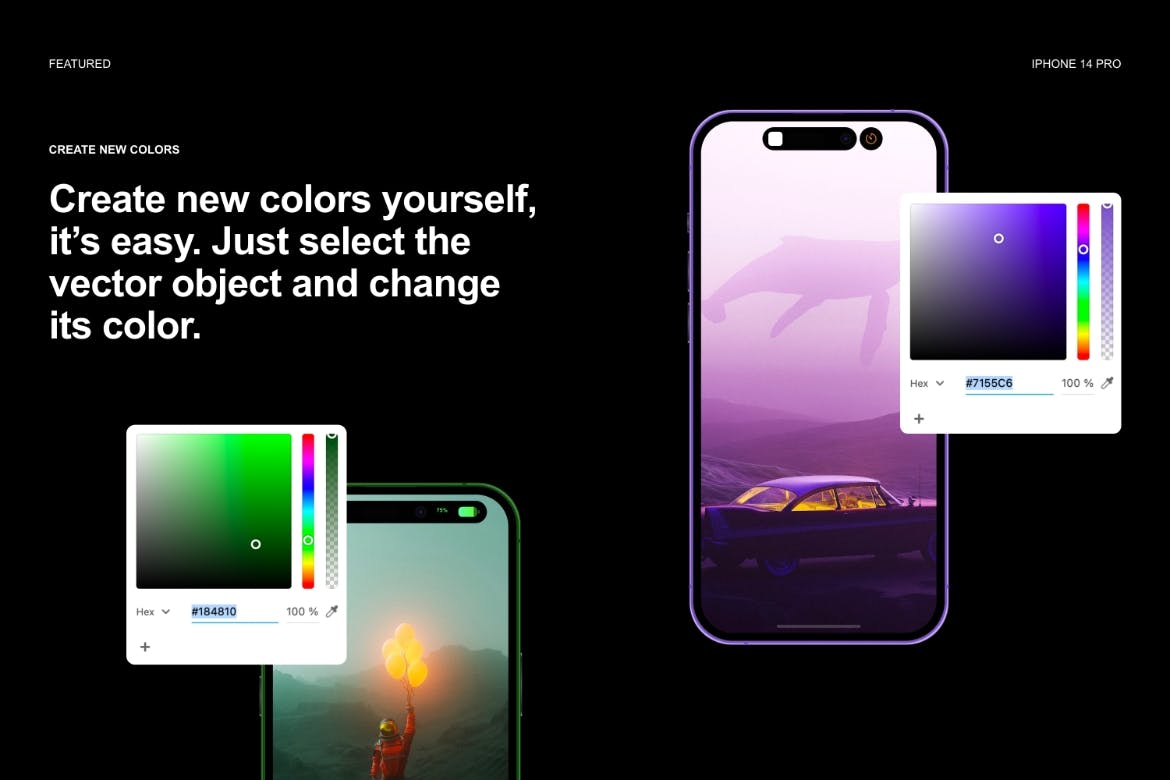 高品质时尚逼真的iPhone 14 Pro样机展示PSD素材