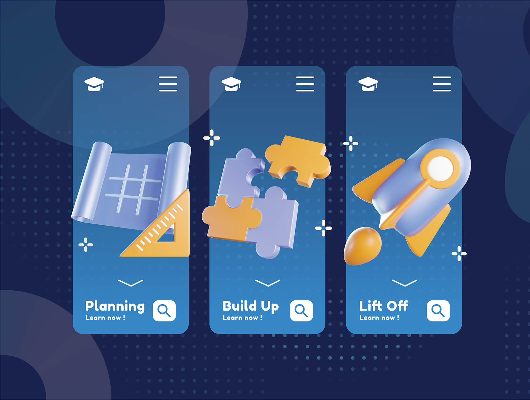 25个设计思维主题3D图标模型