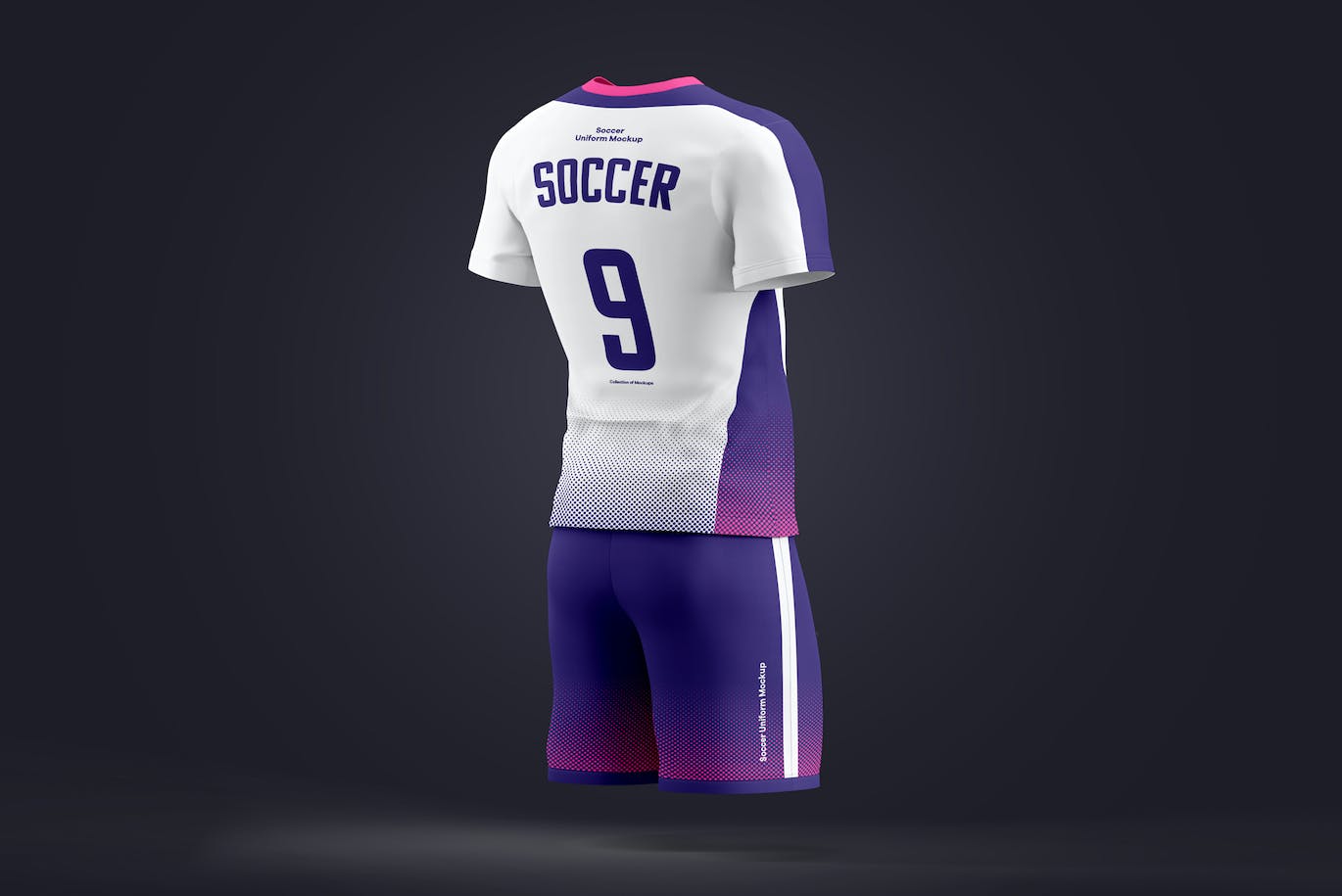 高品质运动服足球队服装设计VI样机PSD模型
