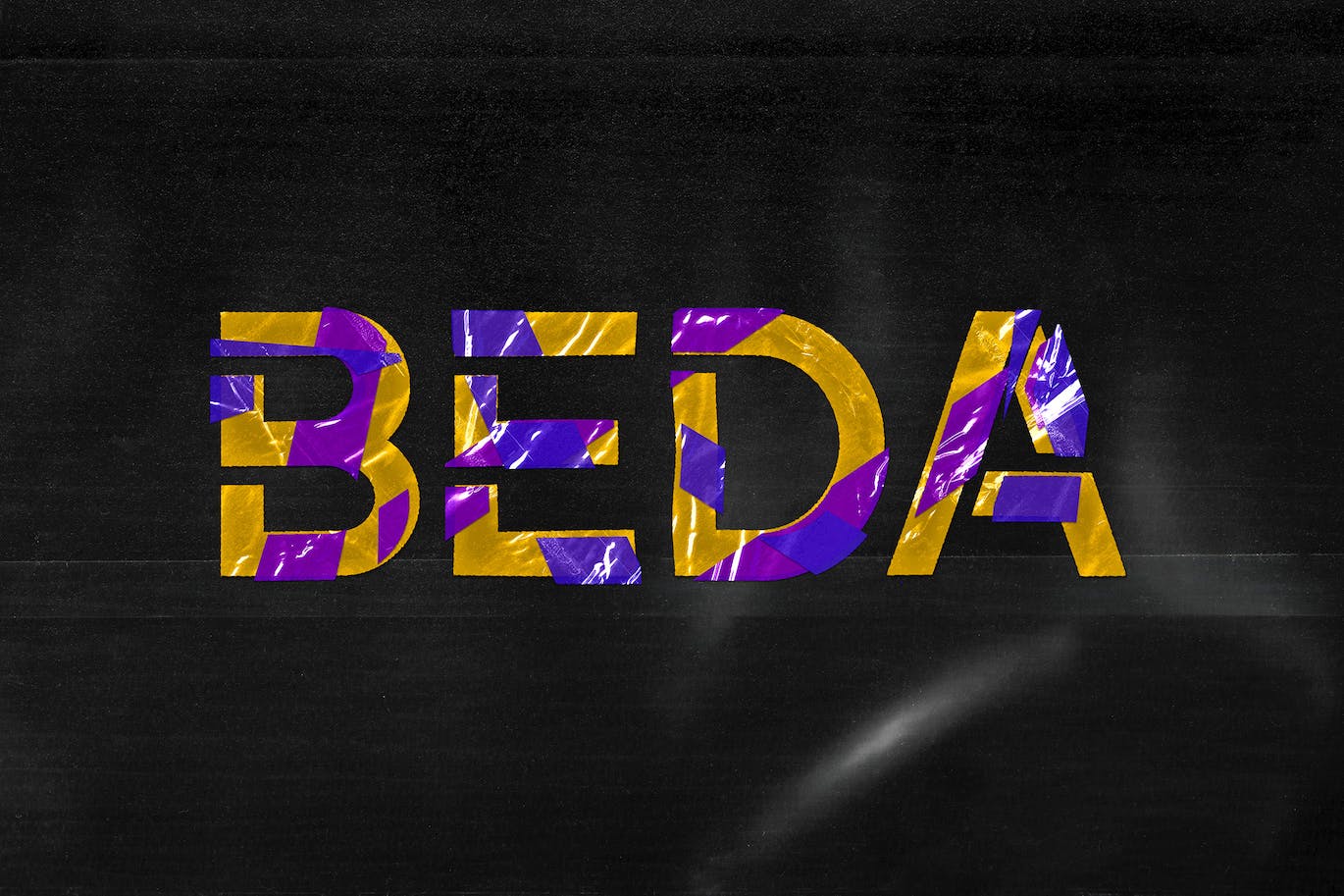 效果逼真的质感塑料胶带3D立体文字PSD样式素材