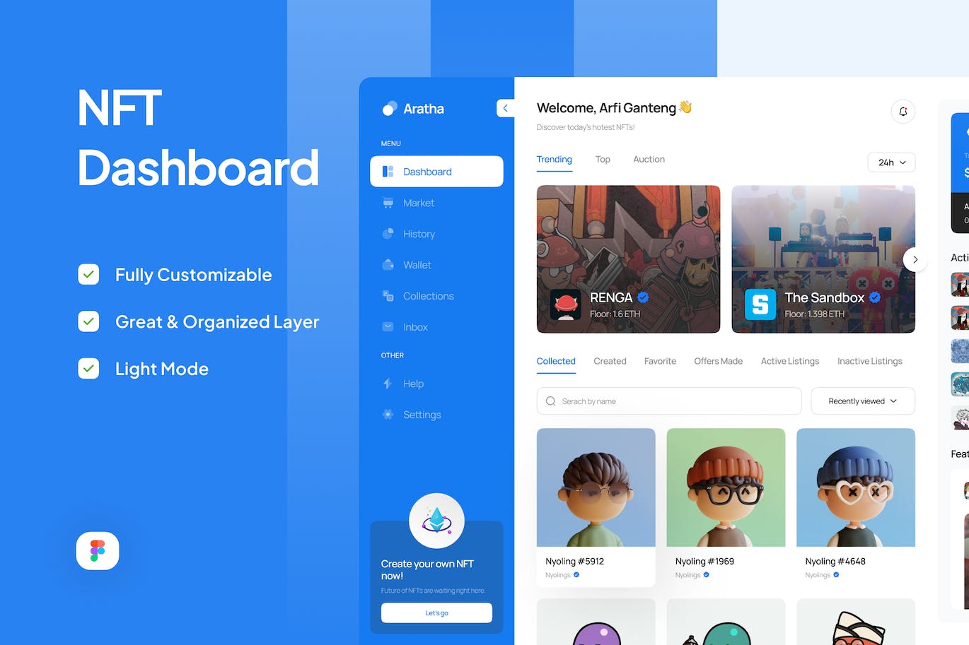 NFT产品网页后台管理UI界面（Figma）