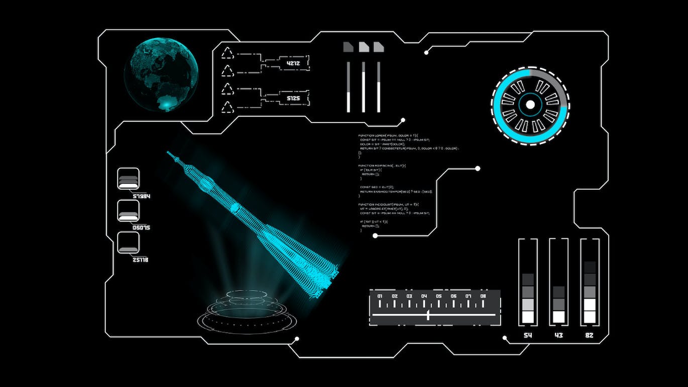 30个科幻酷炫HUD界面素材包 (PNG,PSD)
