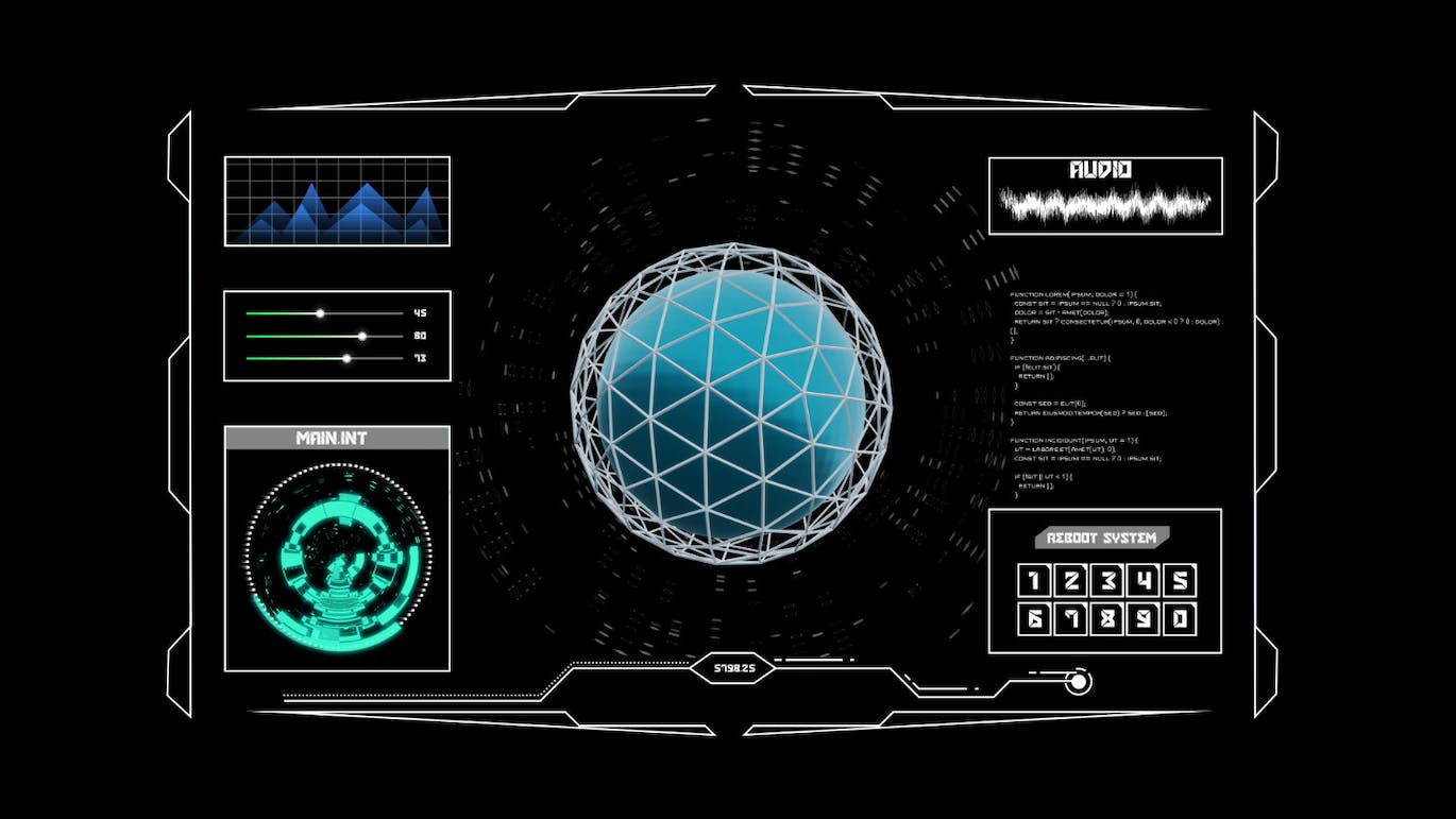 30个科幻酷炫HUD界面素材包 (PNG,PSD)