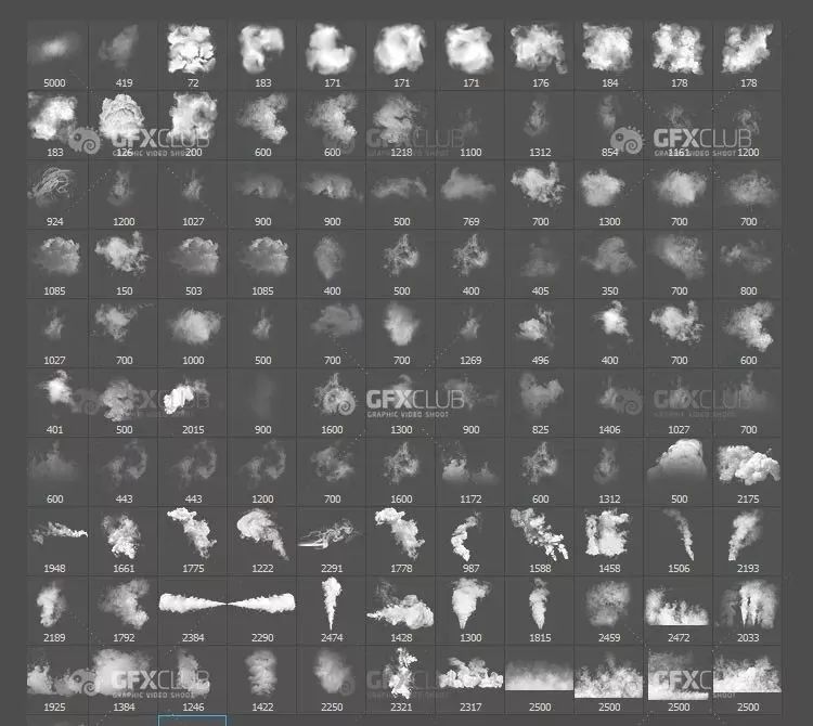 113款国外价值500美元的高端蒸气烟雾特效笔刷，你值得拥有！