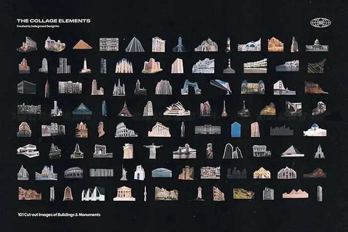 最强欧美风剪贴画元素大合集来来来了！喜欢的下载下来玩吧！