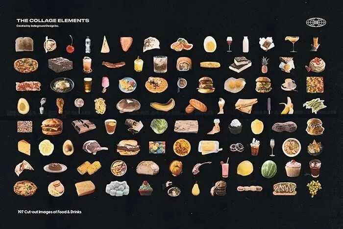 最强欧美风剪贴画元素大合集来来来了！喜欢的下载下来玩吧！