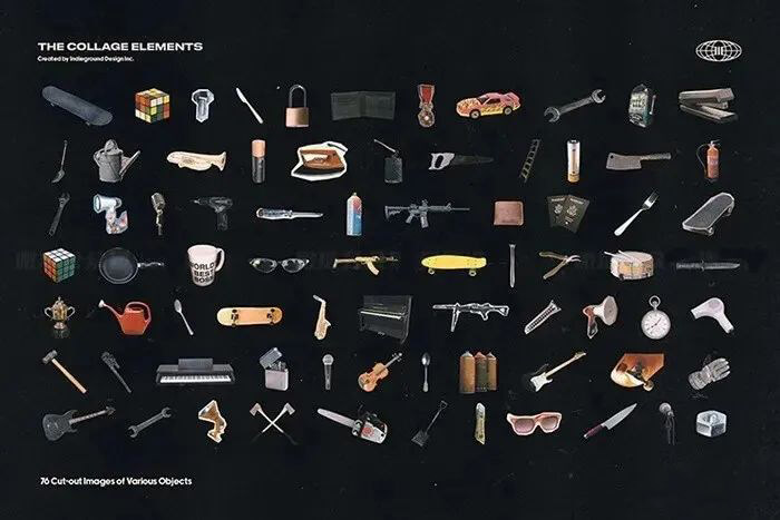 最强欧美风剪贴画元素大合集来来来了！喜欢的下载下来玩吧！