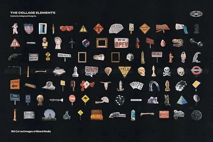 最强欧美风剪贴画元素大合集来来来了！喜欢的下载下来玩吧！