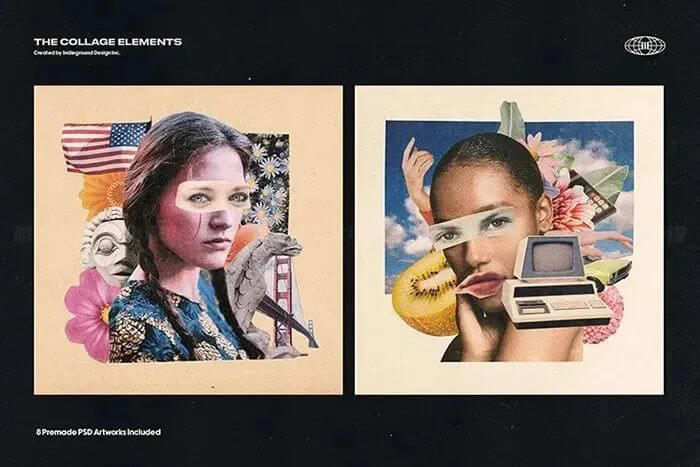 最强欧美风剪贴画元素大合集来来来了！喜欢的下载下来玩吧！