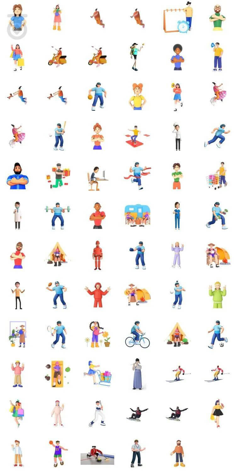 更新了500多款C4D卡通角色动作模型,精品卡通角色这一套就够了