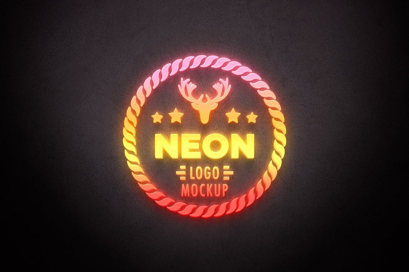 一键生成逼真绚丽霓虹灯渐变3D立体字设计PSD样式