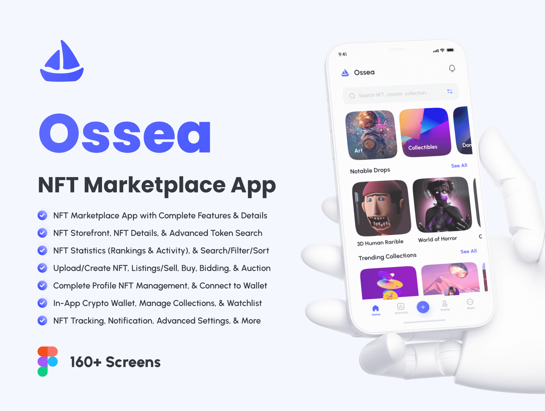 160个适用于NFT风格的高质量APP UI素材包（Figma）