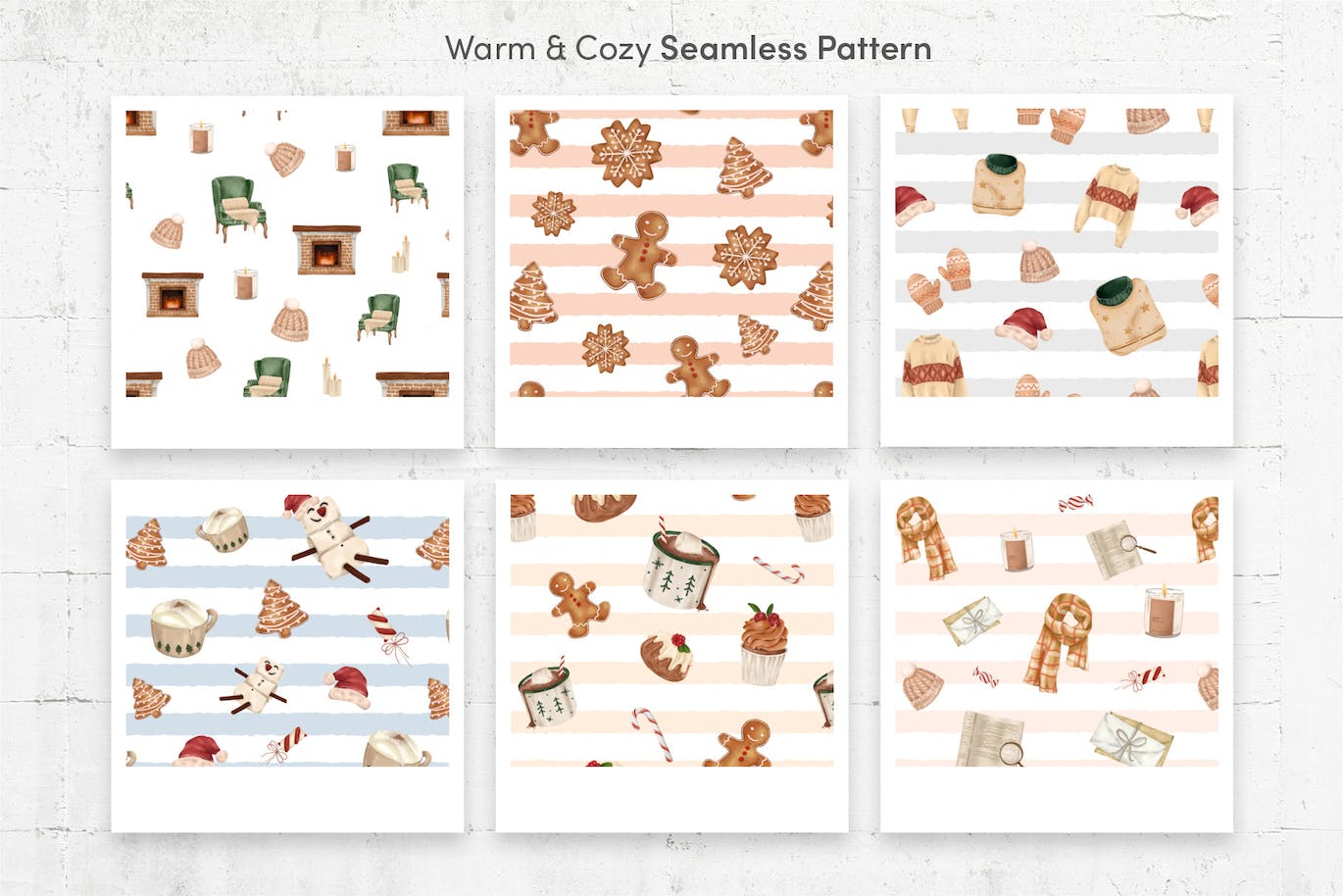 36个用途广泛的新年圣诞节无缝背景纹理素材包