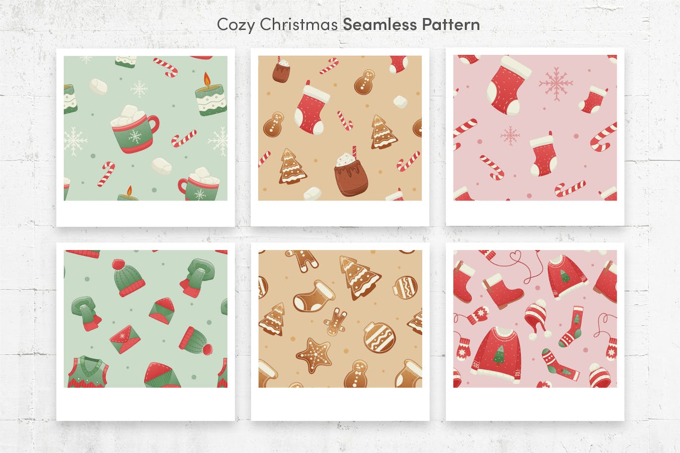 36个用途广泛的新年圣诞节无缝背景纹理素材包