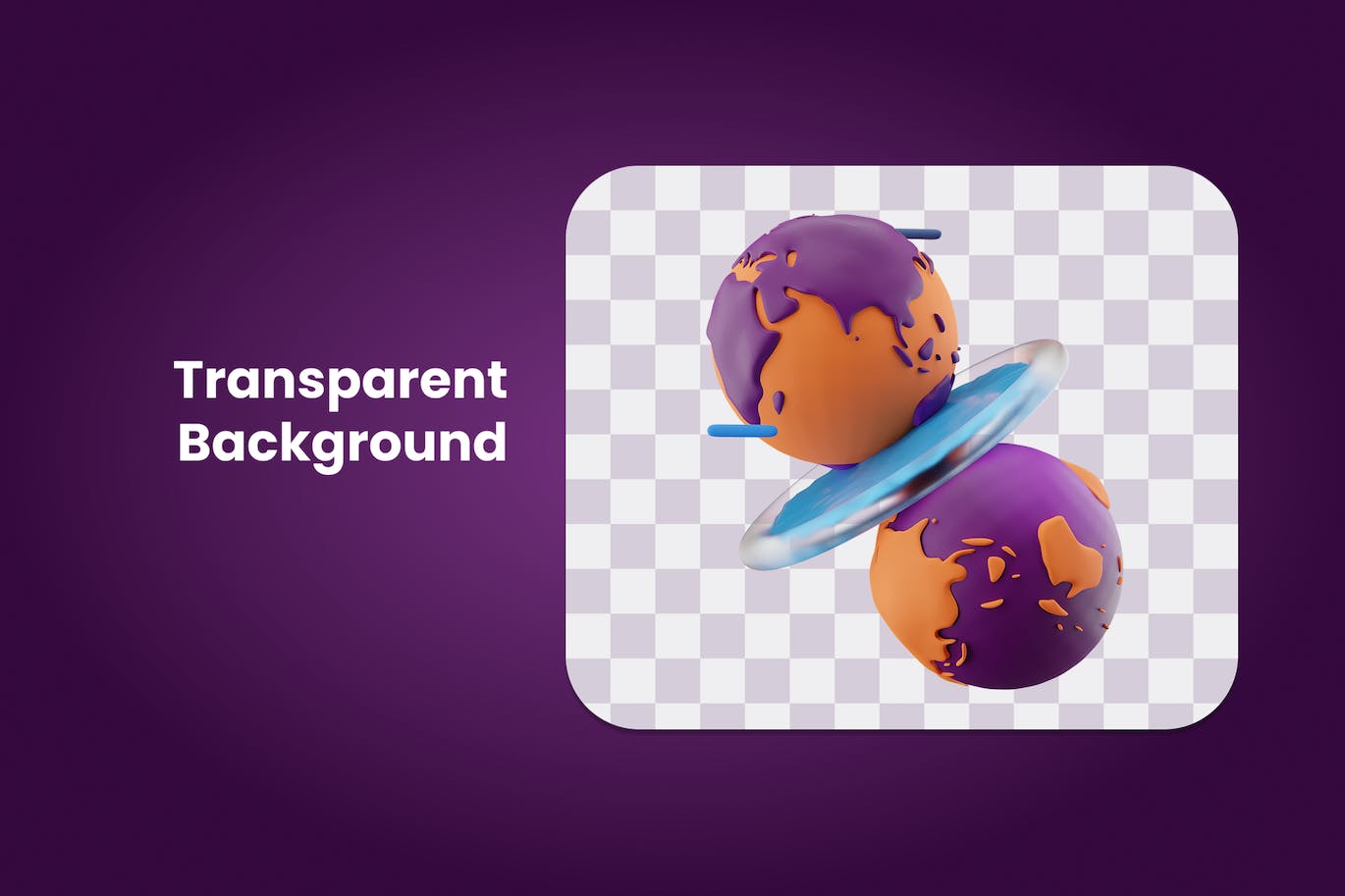 紫色3D元宇宙主题图标素材包 (PNG,Blend)