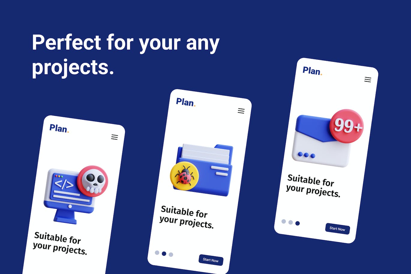 网络安全主题3D图标模型素材包(Blend)