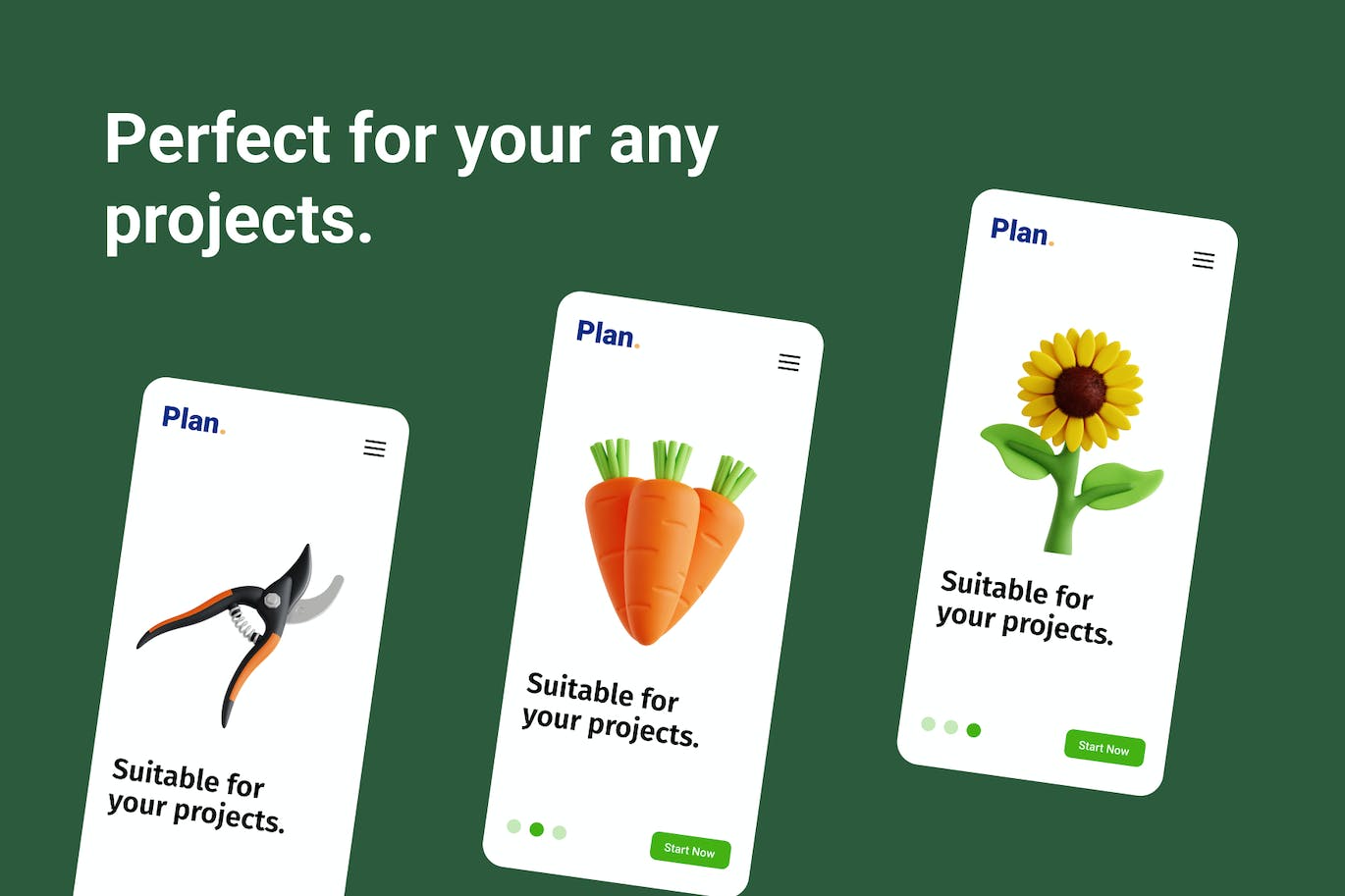 绿色园林园艺主题3D模型素材包(Blend)