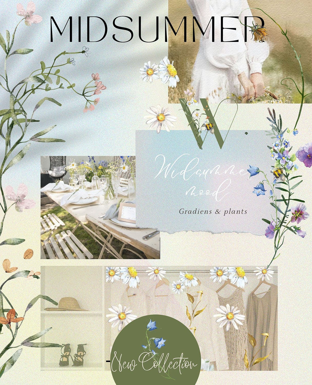 10个盛夏清爽无缝背景图案素材 (AI,PNG)