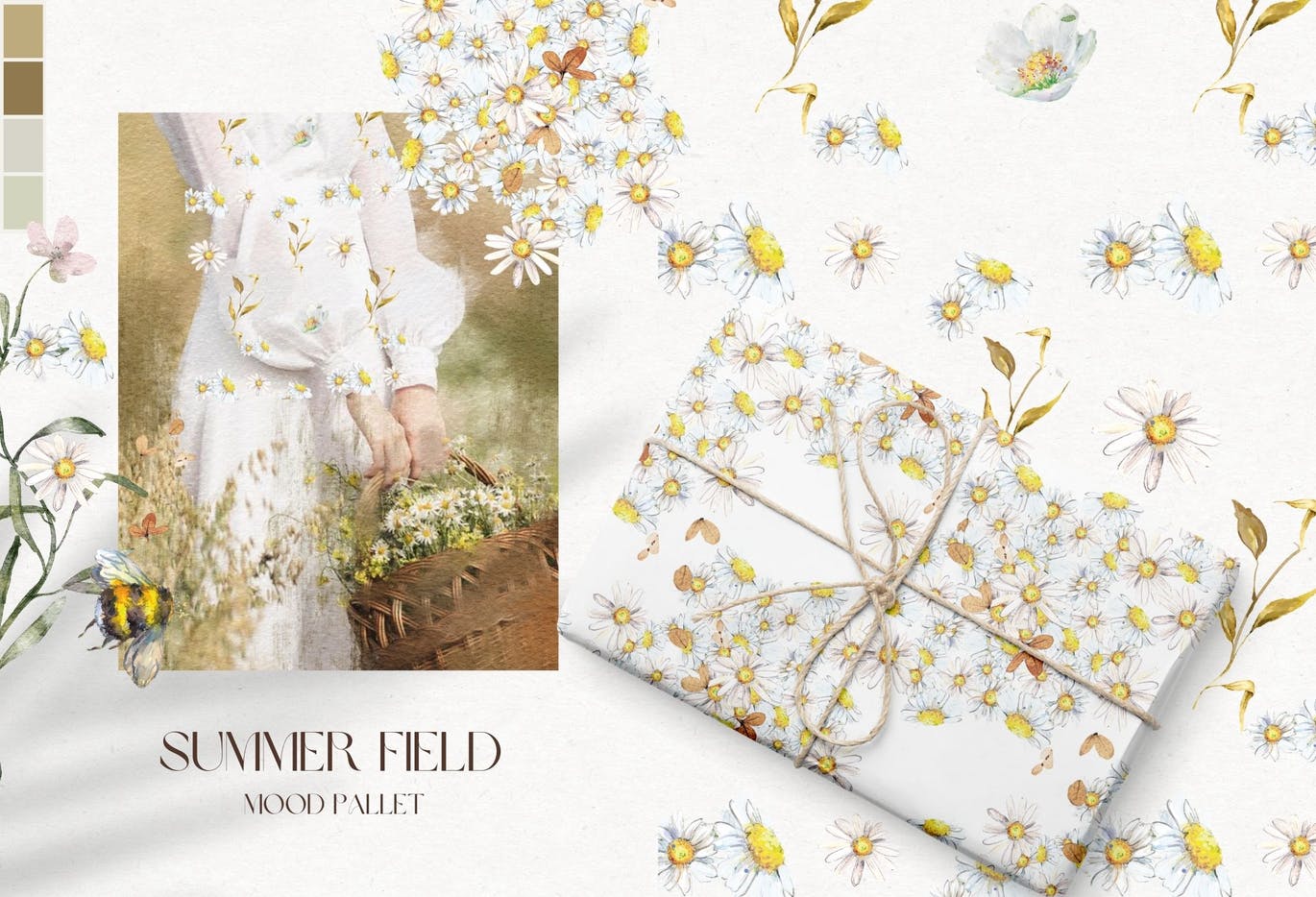 10个盛夏清爽无缝背景图案素材 (AI,PNG)