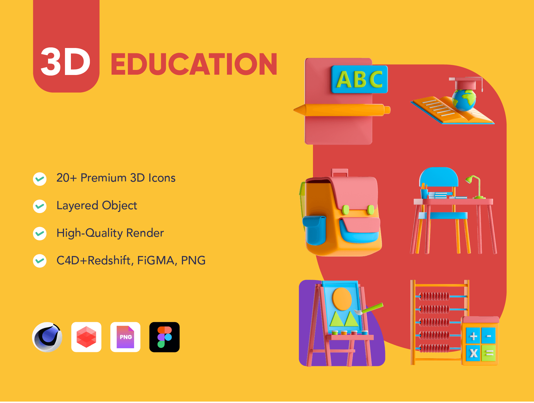 20个风格独特的3D图标素材包