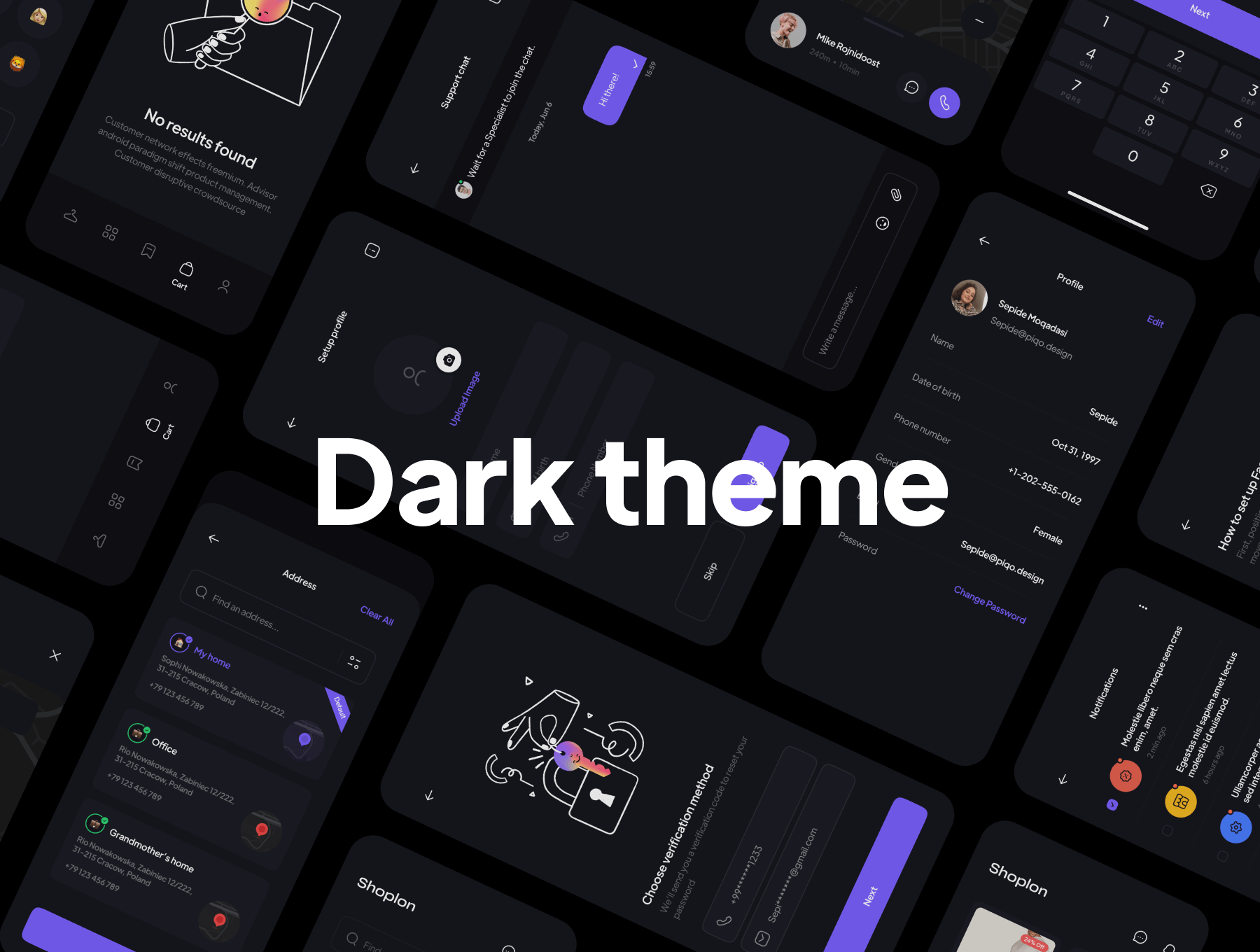 100+紫色风格电子商务APP UI素材包