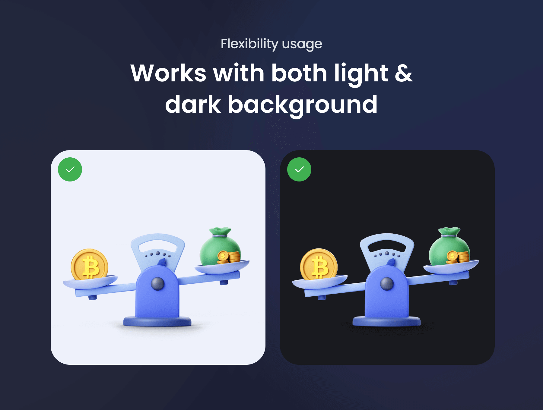 24个设计漂亮的区块链3D图标素材